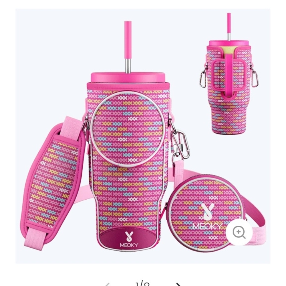 Colorful Insulated Tumbler Holder with Strap New In Box
